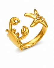 Ocean Charm Open Ring