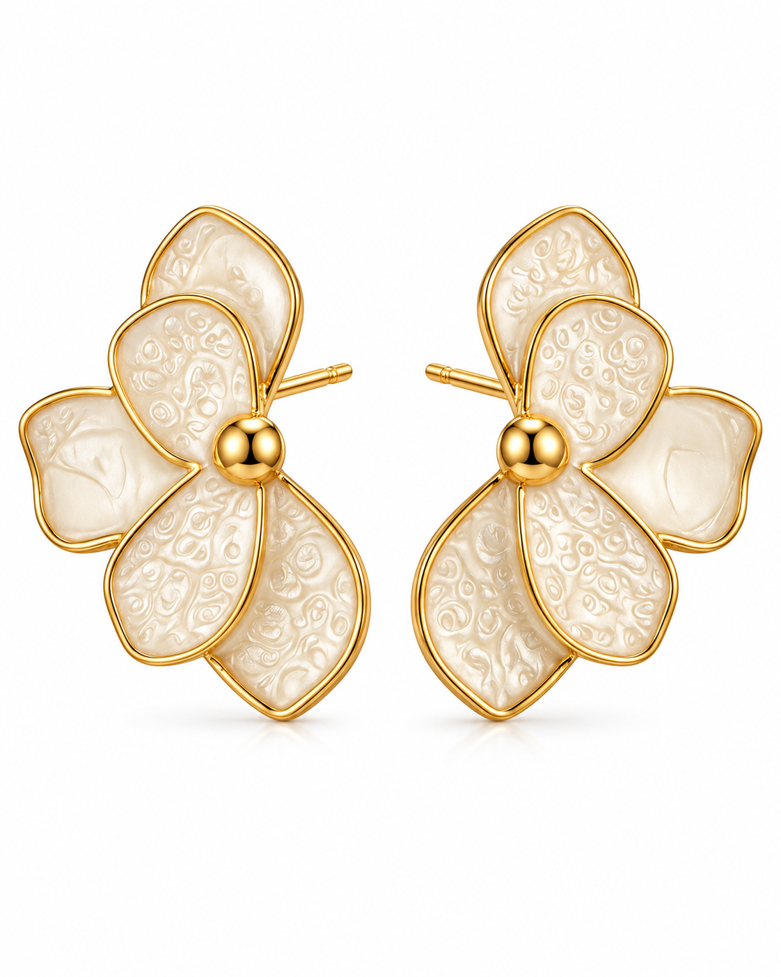Ivory Bloom Earrings Series