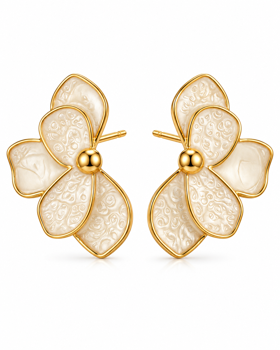 Ivory Bloom Earrings Series