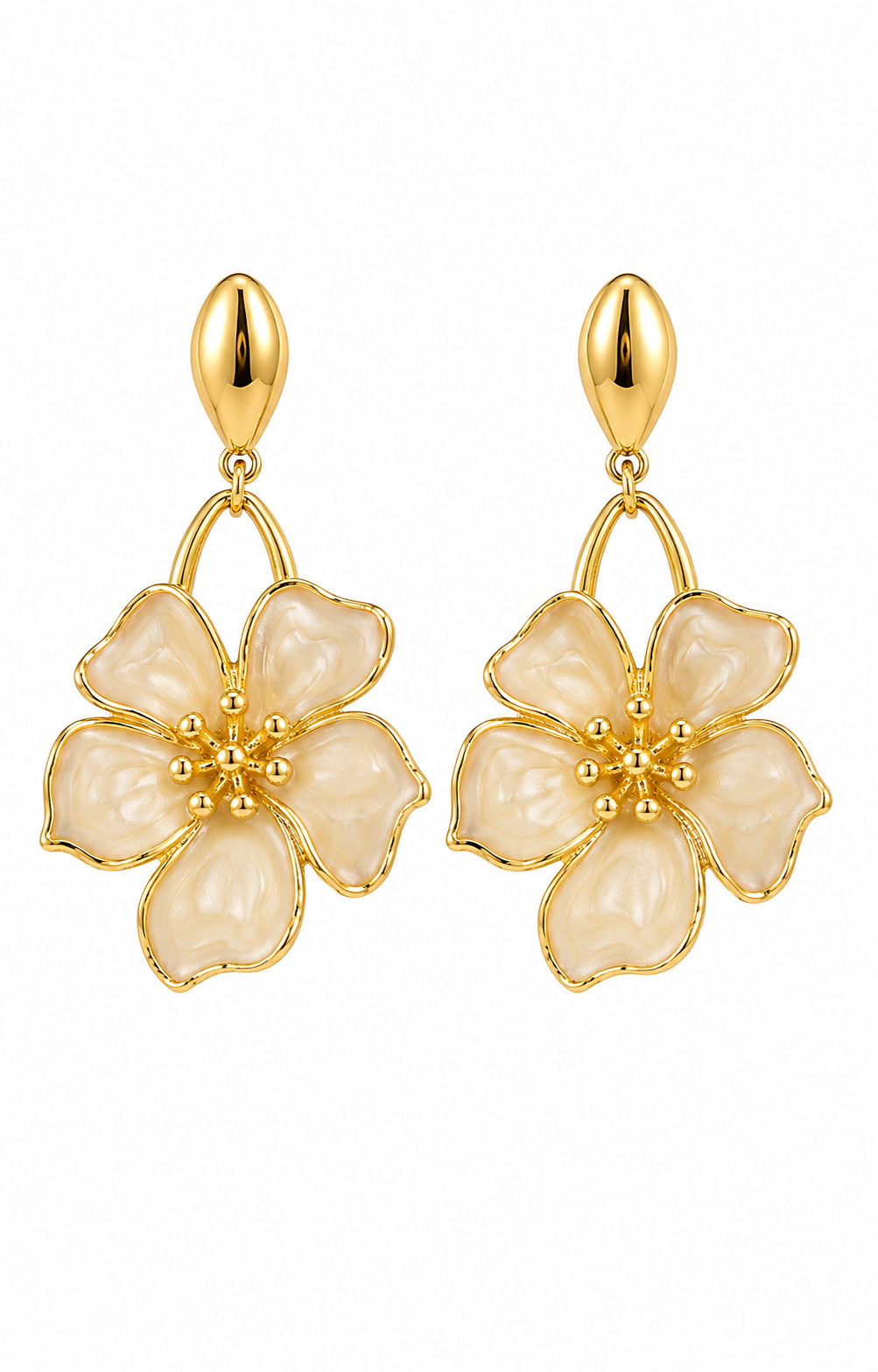 Ivory Bloom Earrings Series