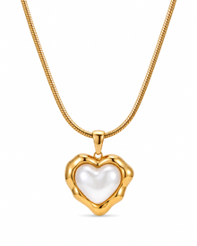 Amora Pearl Heart Necklace