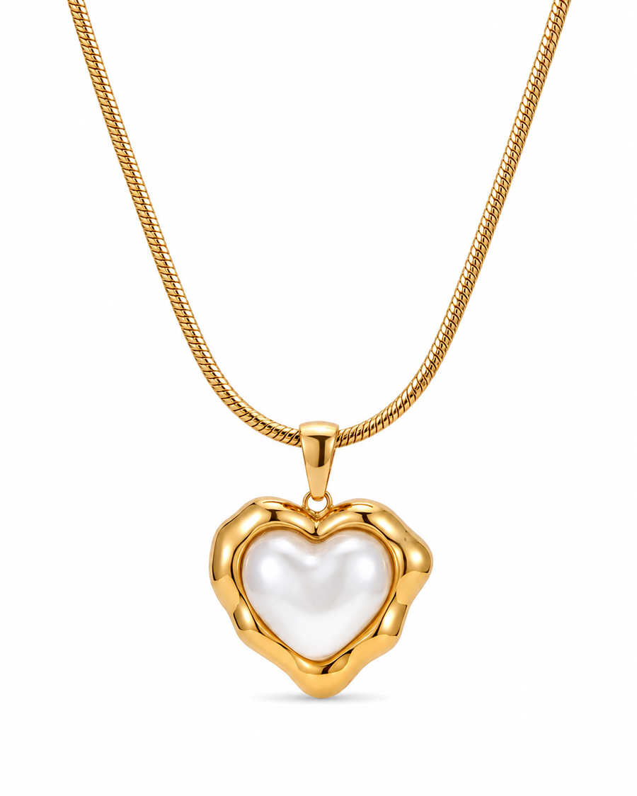 Amora Pearl Heart Necklace