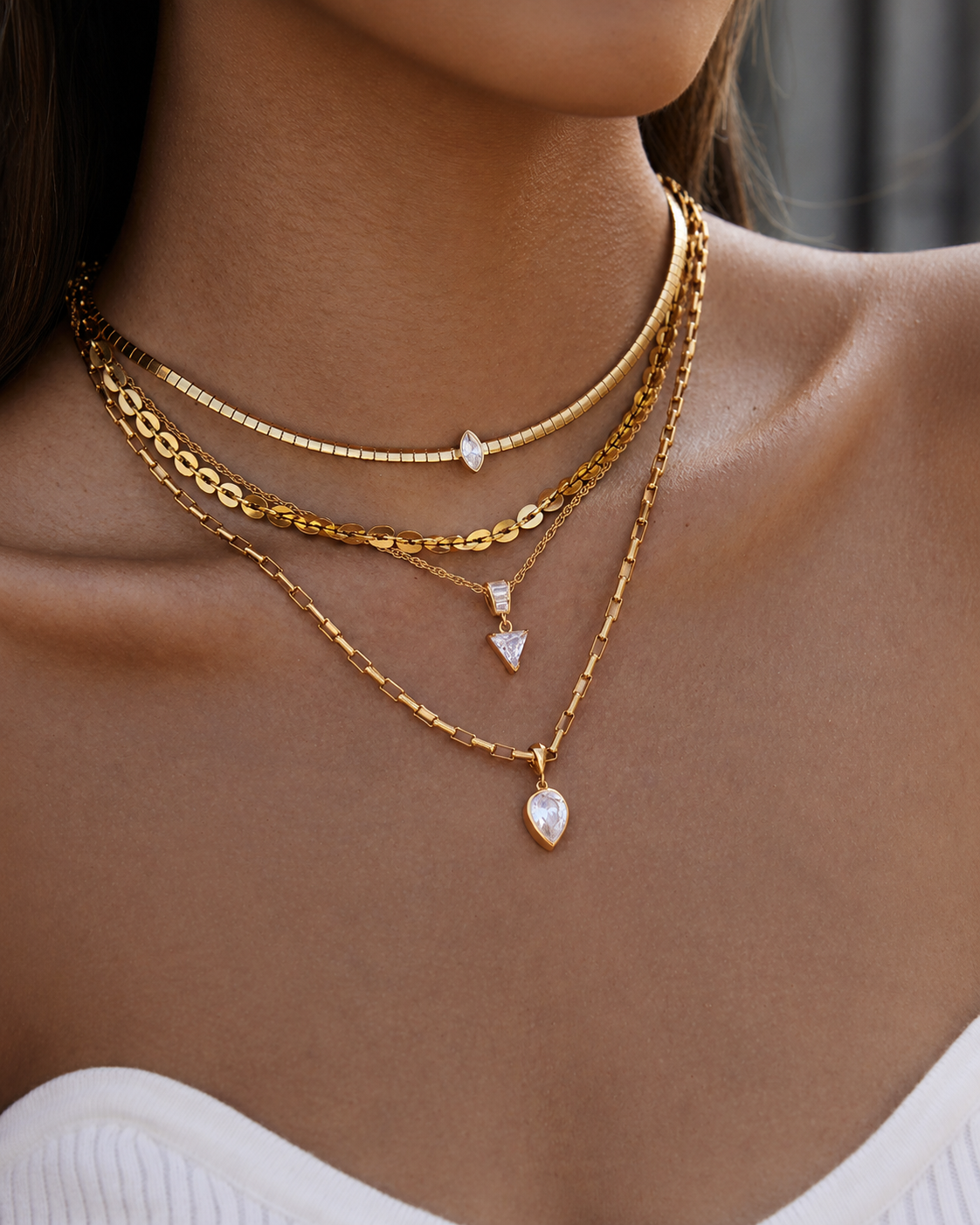 Aurelia Crystal Necklace Series