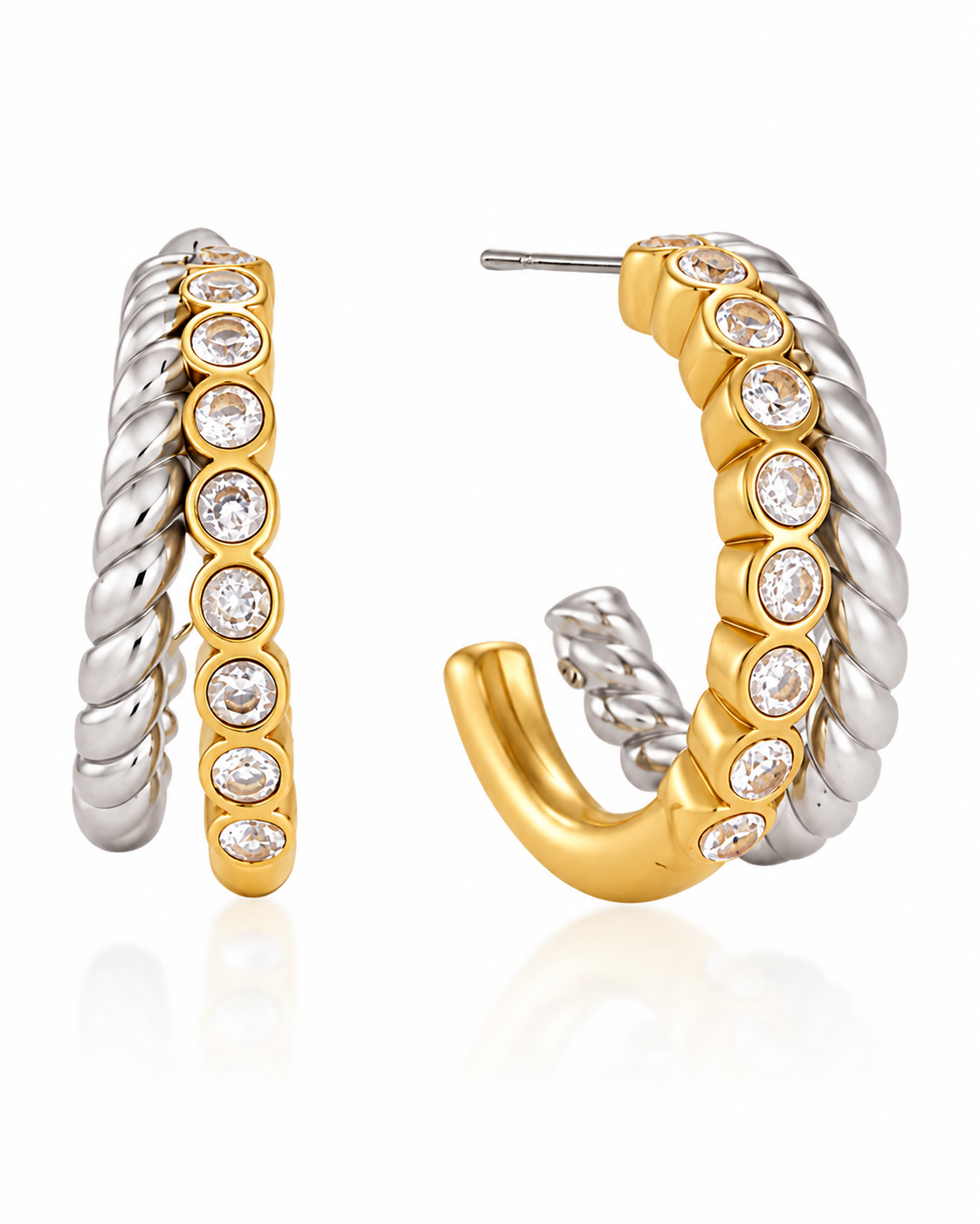 Twisted Hoop Earring Set