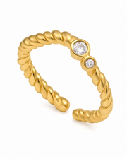 Elara Twisted Crystal Ring Series