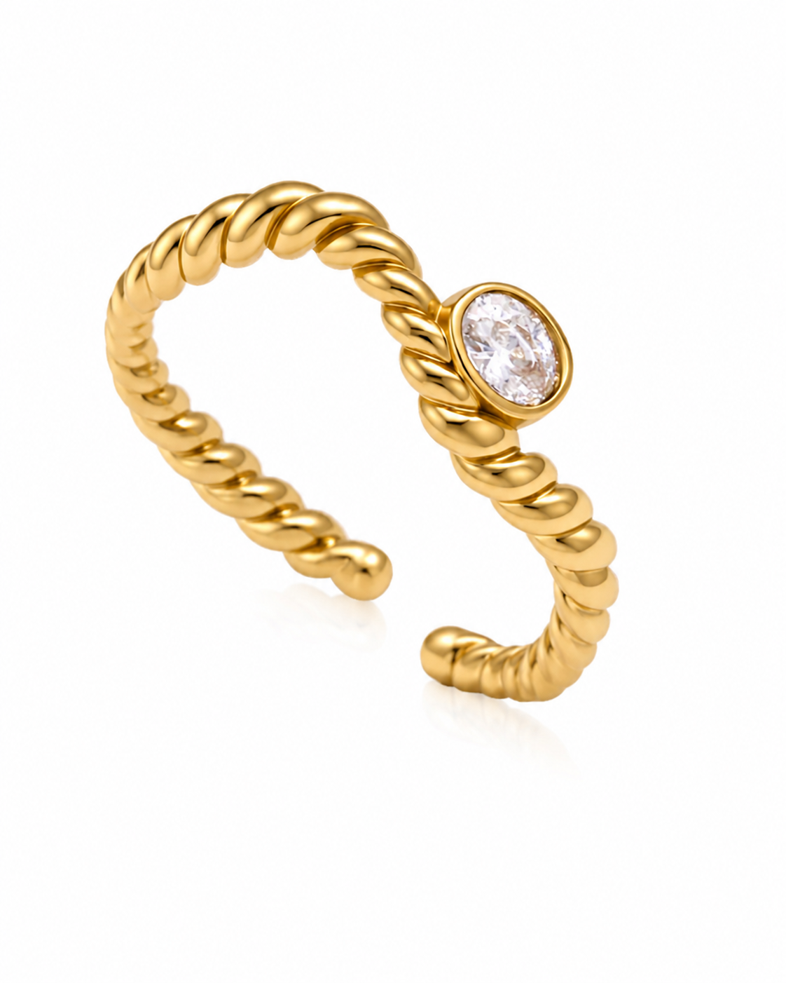 Elara Twisted Crystal Ring Series