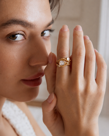 Elara Twisted Crystal Ring Series