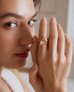 Elara Twisted Crystal Ring Series