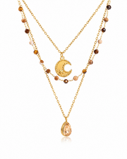 Luna Layered Charm Necklace