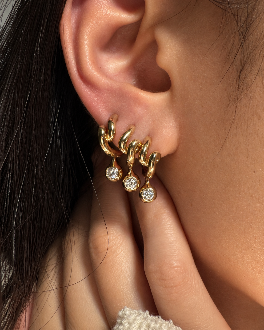 Aurelia Crystal Hoop Earring Series