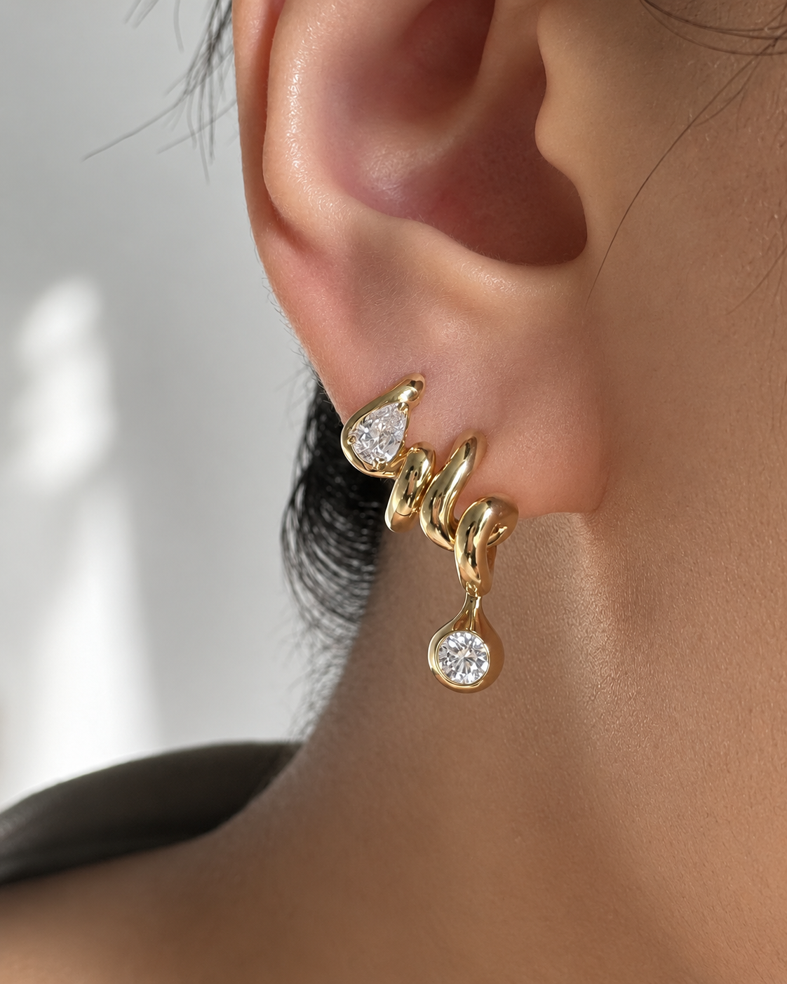 Aurelia Crystal Hoop Earring Series