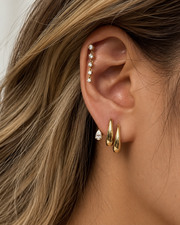 Elara Pear Crystal Hoop Series