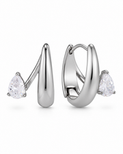 Elara Pear Crystal Hoop Series