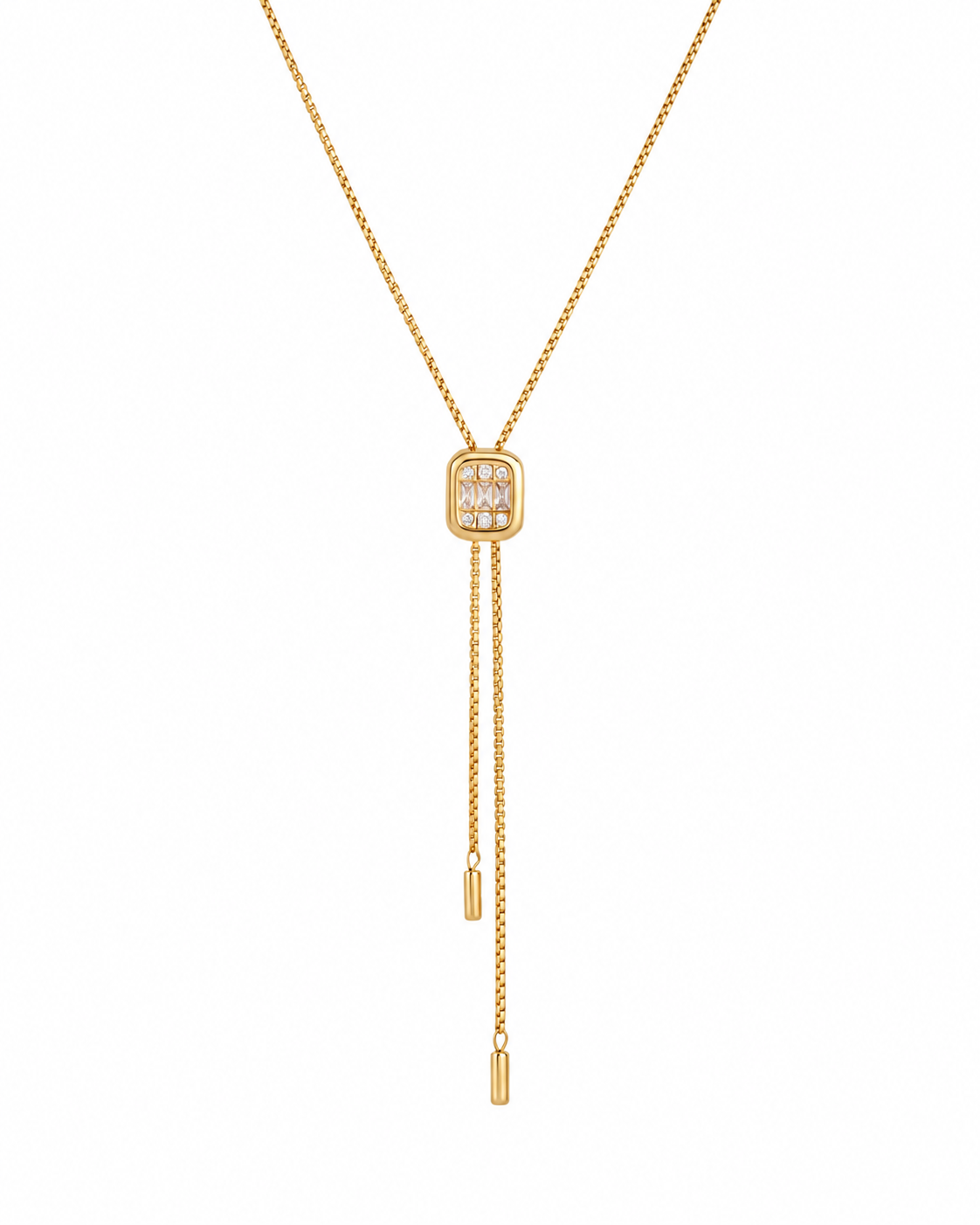 Celestia Crystal Lariat Necklace
