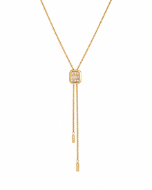 Celestia Crystal Lariat Necklace