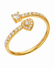 Pavé CZ Open Bypass Ring