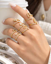 Pavé CZ Open Bypass Ring