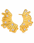 Sculpted Gold Stud Earrings