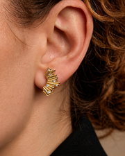 Sculpted Gold Stud Earrings