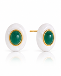 Vintage Oval Stone Earrings