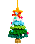 Hand-Knitted Christmas Tree Bell Charm