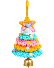Hand-Knitted Christmas Tree Bell Charm