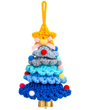 Hand-Knitted Christmas Tree Bell Charm