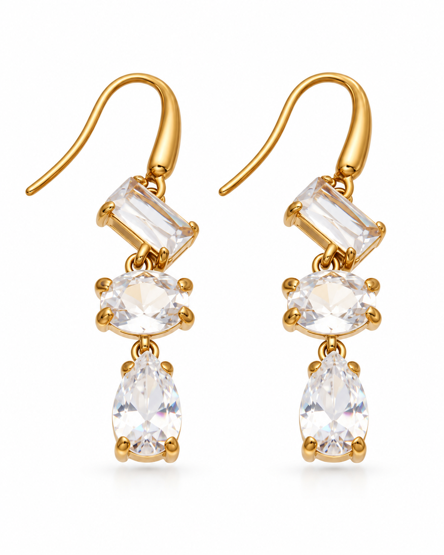 Celeste Trio Drop Earrings
