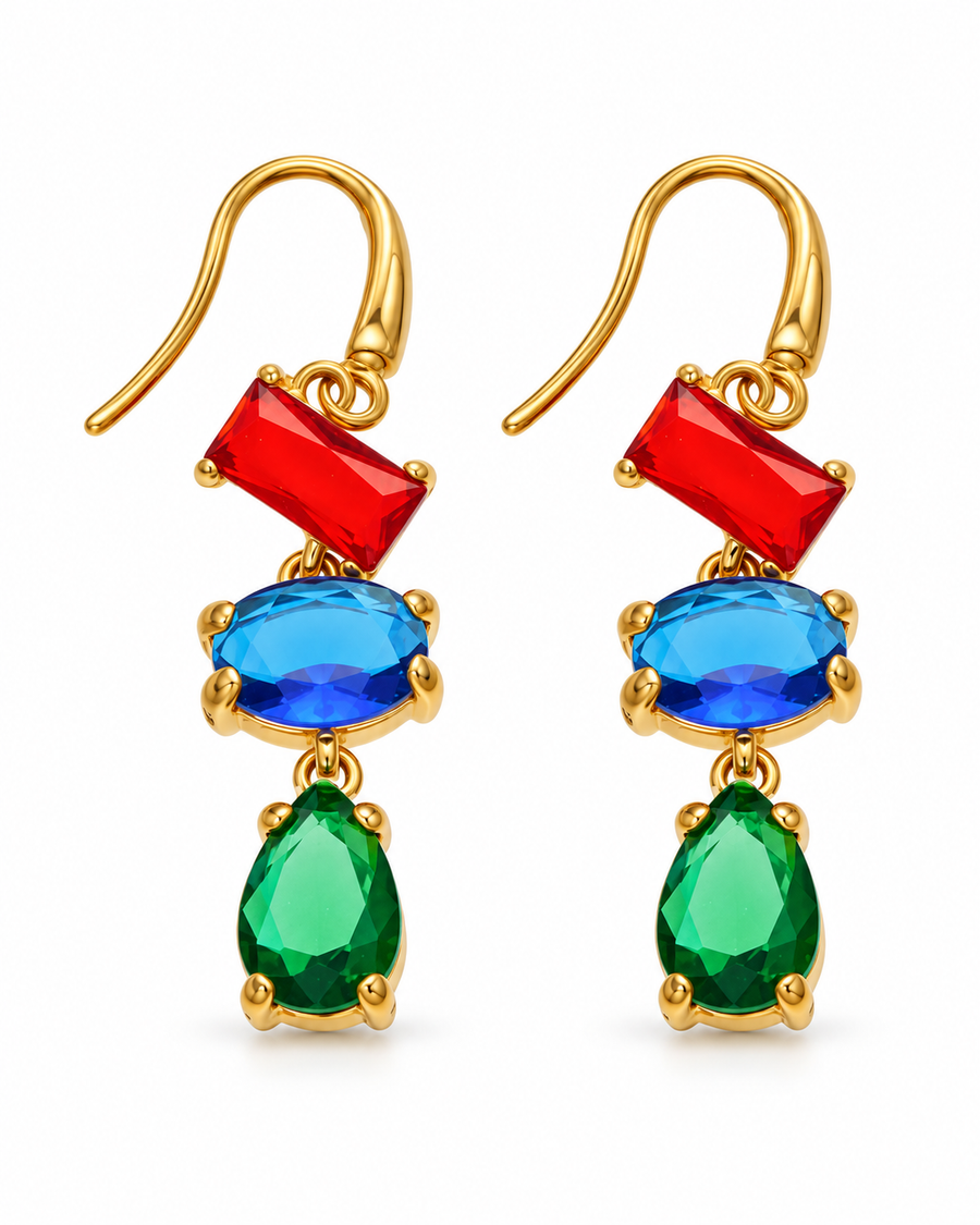 Celeste Trio Drop Earrings