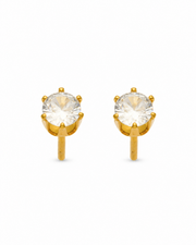 Round CZ Stud Earrings