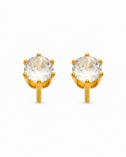 Round CZ Stud Earrings
