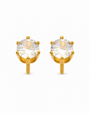 Round CZ Stud Earrings