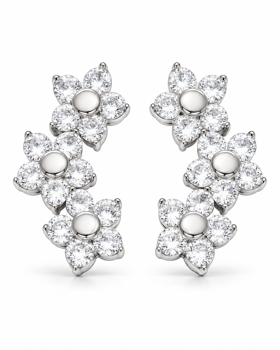 Triple Bloom Earrings