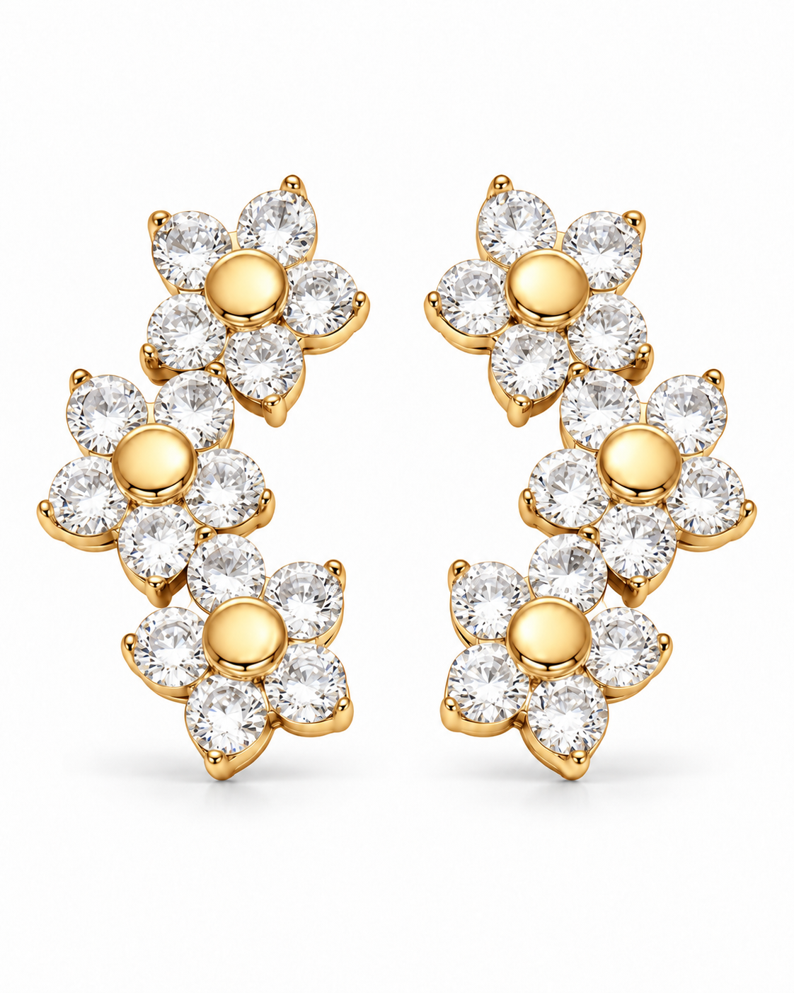 Triple Bloom Earrings