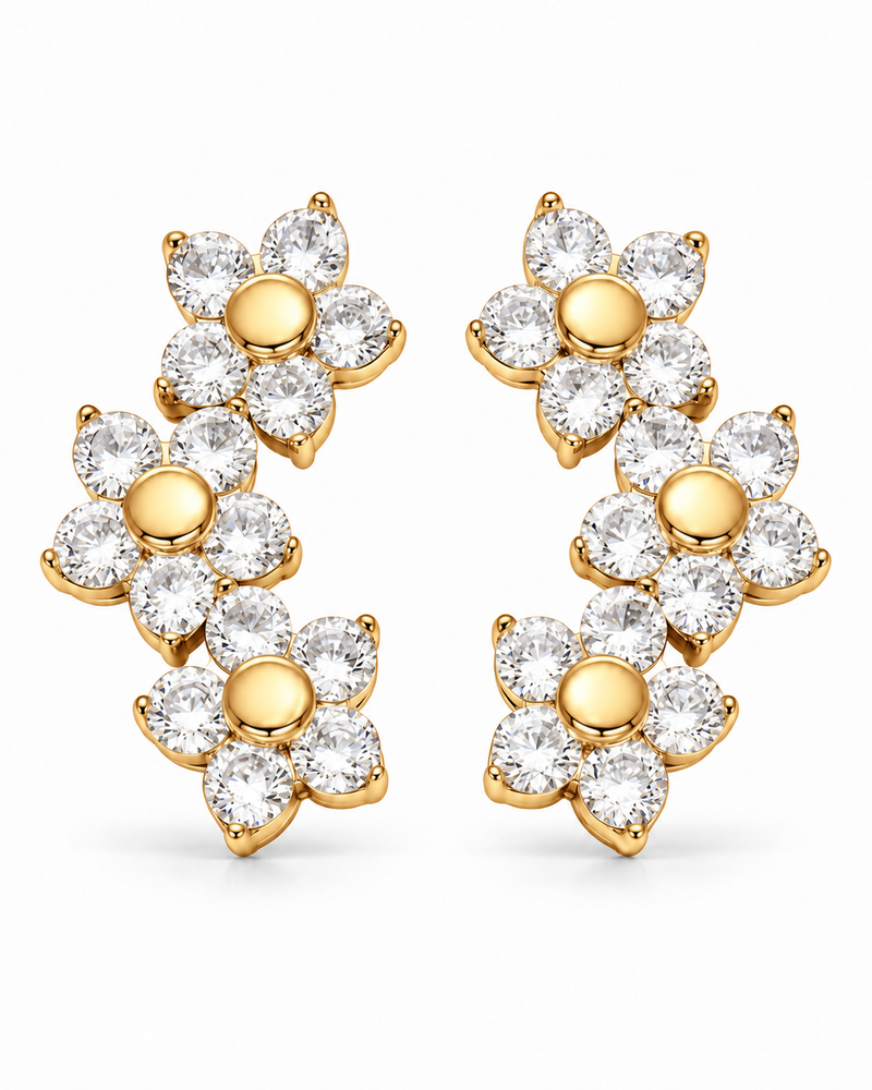 Triple Bloom Earrings