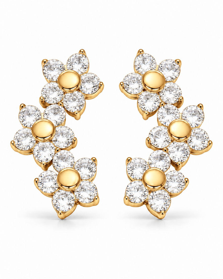 Triple Bloom Earrings