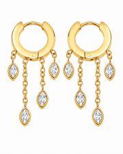 Marquise Cascade Hoops