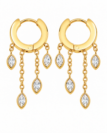Marquise Cascade Hoops