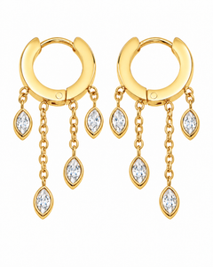 Marquise Cascade Hoops