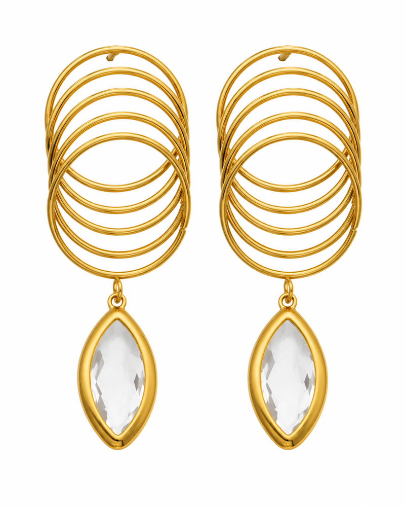 Orbit Glass Drop Earrings alternate view 2