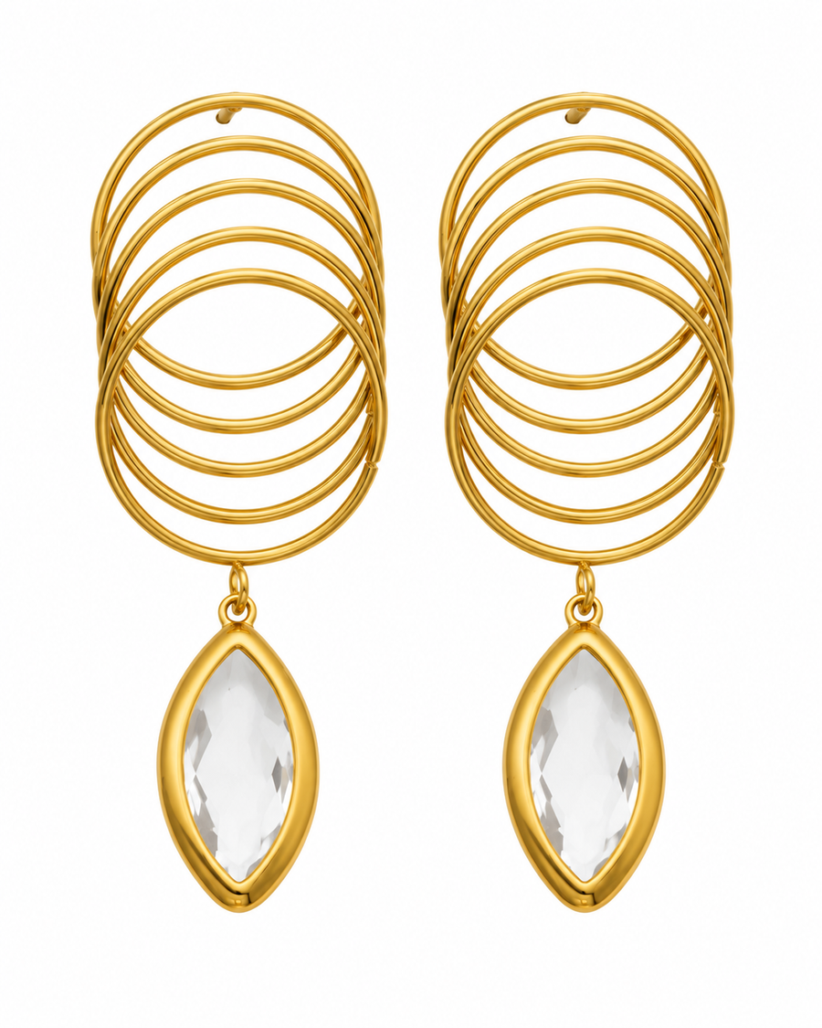 Orbit Glass Drop Earrings