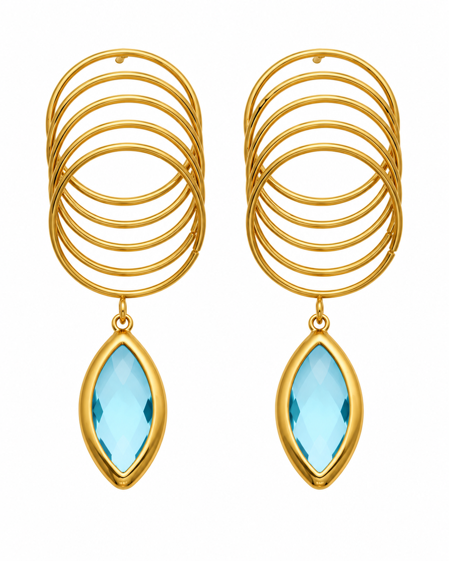 Orbit Glass Drop Earrings