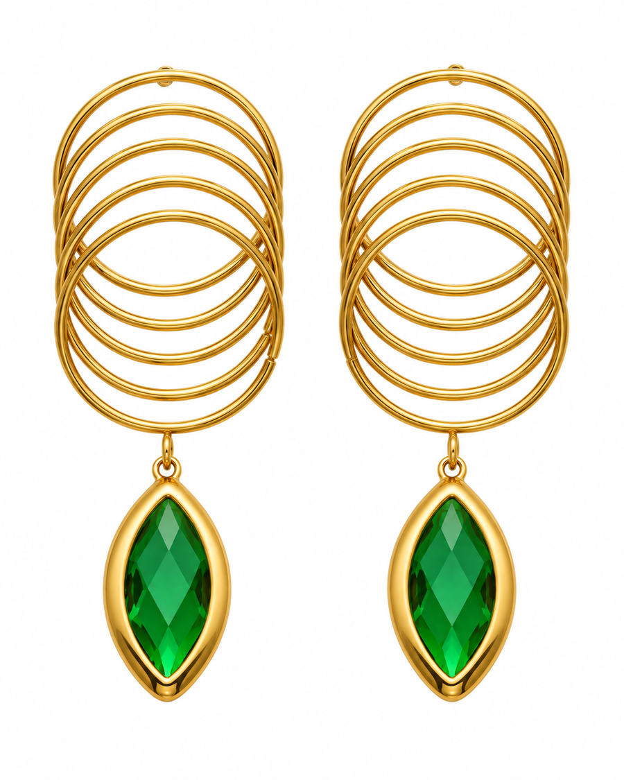 Orbit Glass Drop Earrings