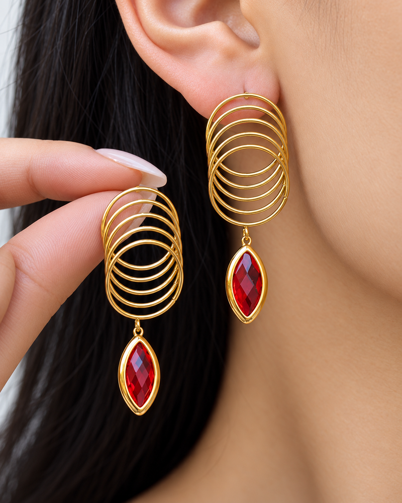 Orbit Glass Drop Earrings alternate view 1