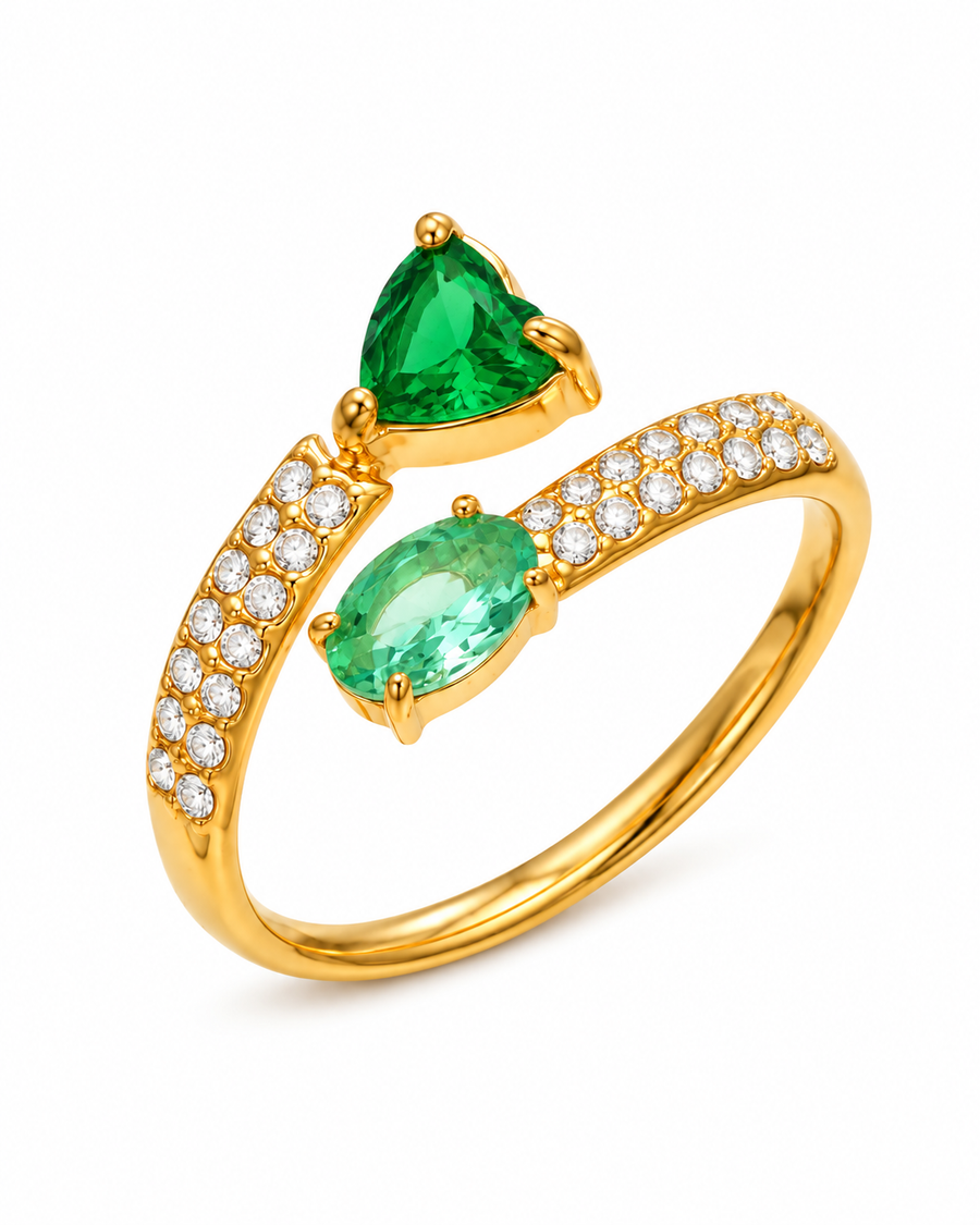 Duet Teardrop Ring