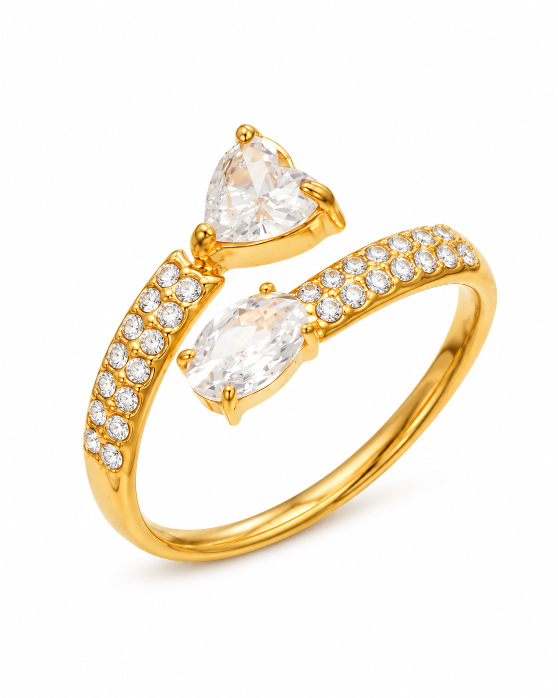 Duet Teardrop Ring