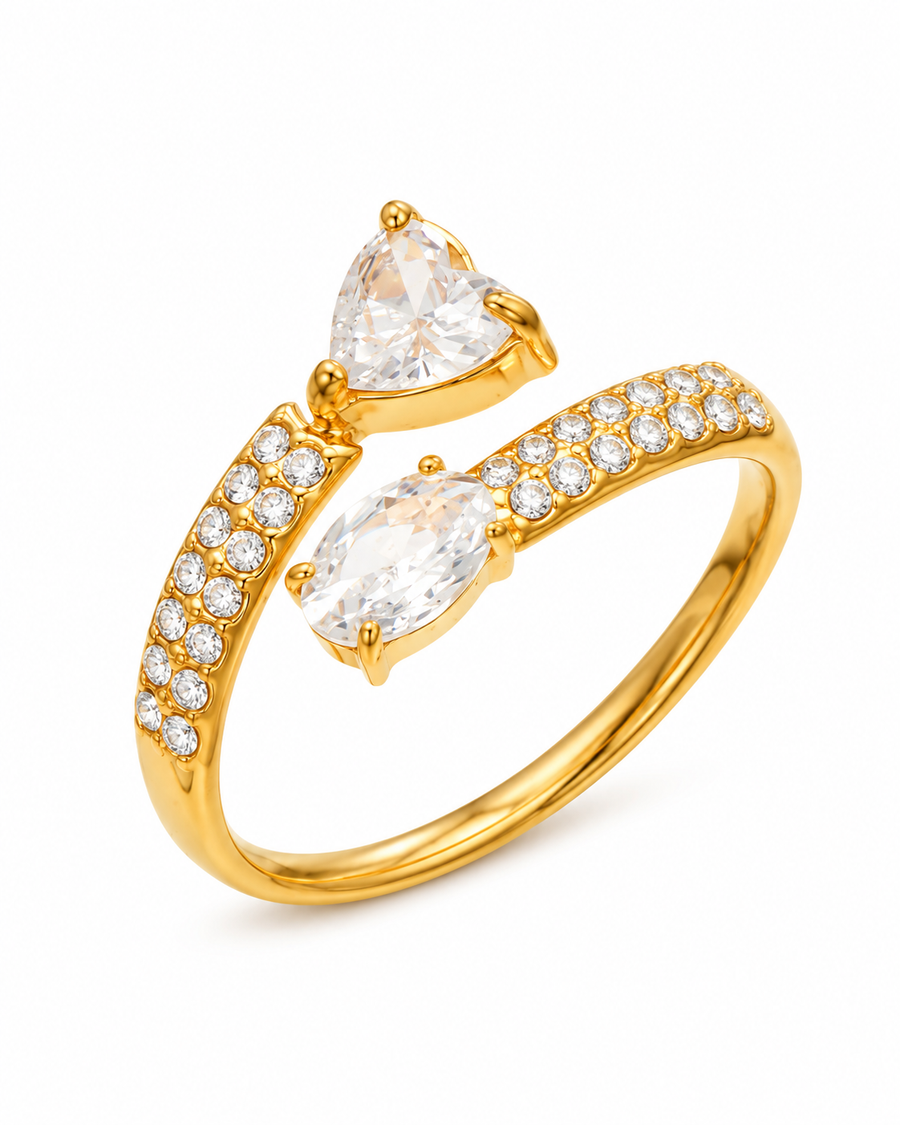 Duet Teardrop Ring