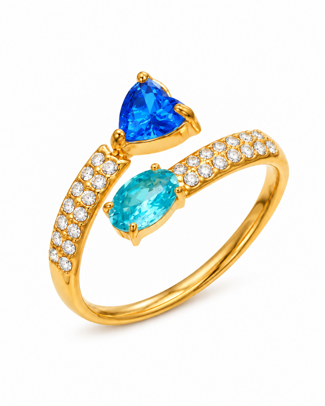 Duet Teardrop Ring
