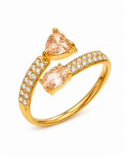 Duet Teardrop Ring