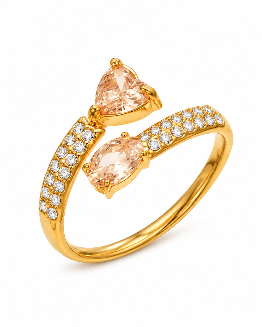 Duet Teardrop Ring